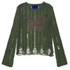 grunge aesthetic butterfly knit top boogzel clothing