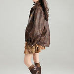 grunge aesthetic butterfly leather jacket boogzel clothing