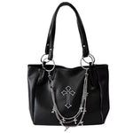 grunge aesthetic cross tote bag boogzel clothing