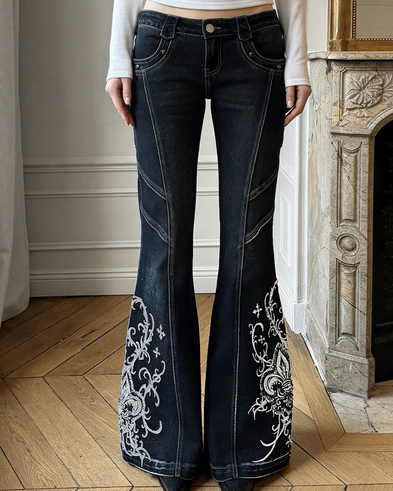 パンツ archive flare denim gimmick grunge Grunge Aesthetic Flared Jeans | Aesthetic Outfits – Boogzel Clothing
