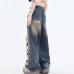 fairy grunge ripped wide jeans boogzel clothing