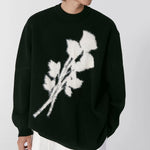 grunge aesthetic rose print sweater boogzel clothing