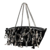 grunge aesthetic ruched chain bag boogzel clothing