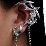 grunge aesthetic silver ear cuff boogzel clothing