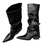 grunge black knee boots boogzel clothing