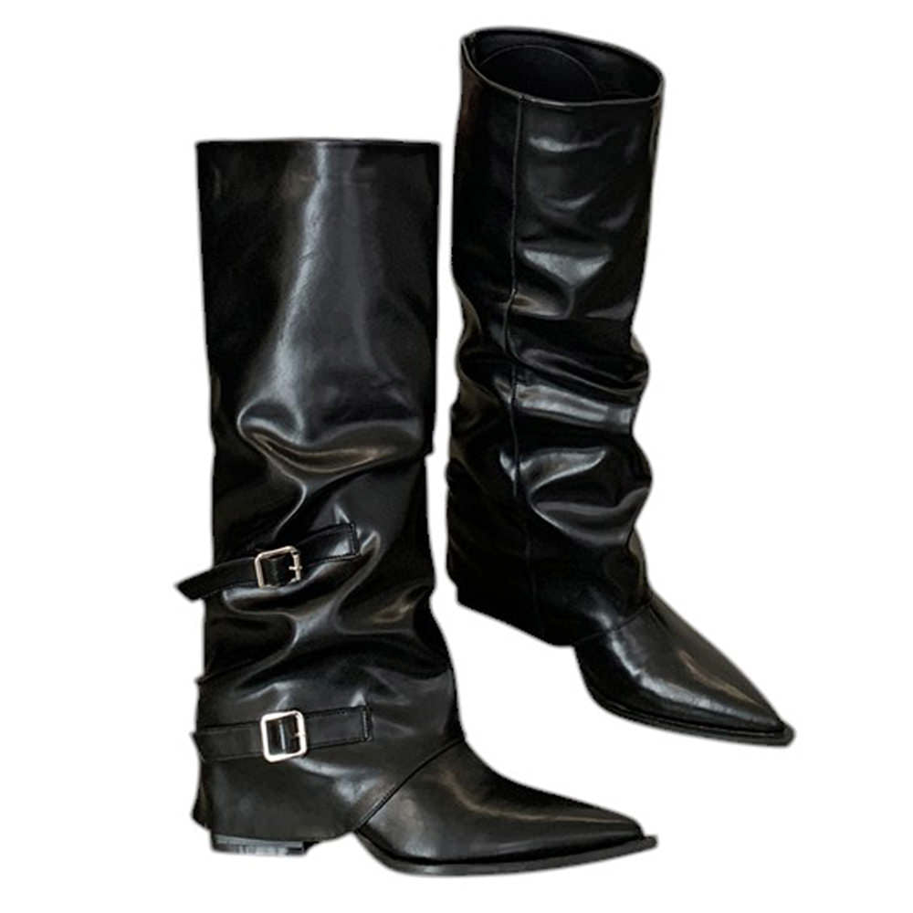 grunge black knee boots boogzel clothing