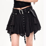 grunge black layered mini skirt boogzel clothing