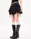 grunge black layered mini skirt boogzel clothing