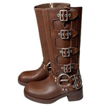 grunge buckle high boots boogzel clothing