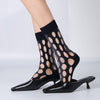 grunge cutout mesh socks boogzel clothing