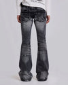 grunge distressed flare jeans boogzel clothing