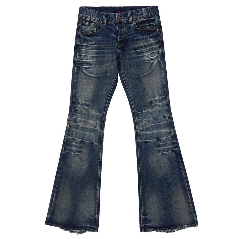 grunge distressed flare jeans boogzel clothing