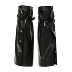 grunge leather leg warmers boogzel clothing