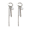grunge pearl chain tassel earrings boogzel clothing