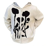 grunge rose knit hoodie boogzel clothing