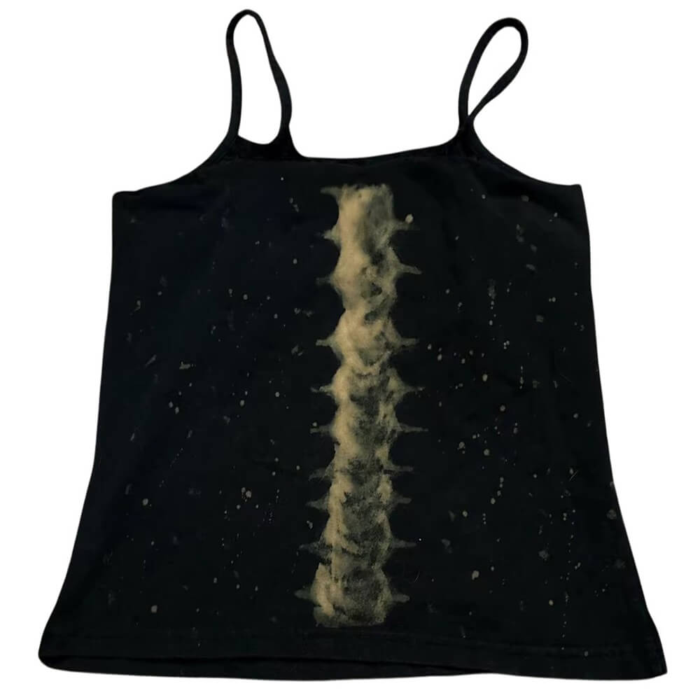 grunge skeleton print tank top boogzel clothing