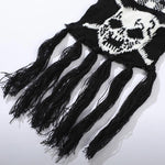 grunge skull knitted scarf boogzel clothing