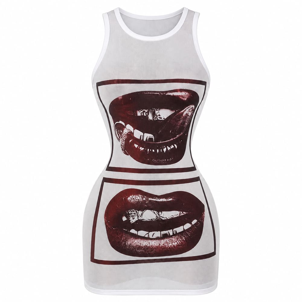 grunge sleaze distressed kiss dress boogzel clothing