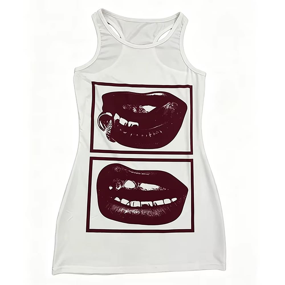 grunge sleaze distressed kiss dress boogzel clothing