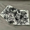 grunge spider web print denim shorts boogzel clothing