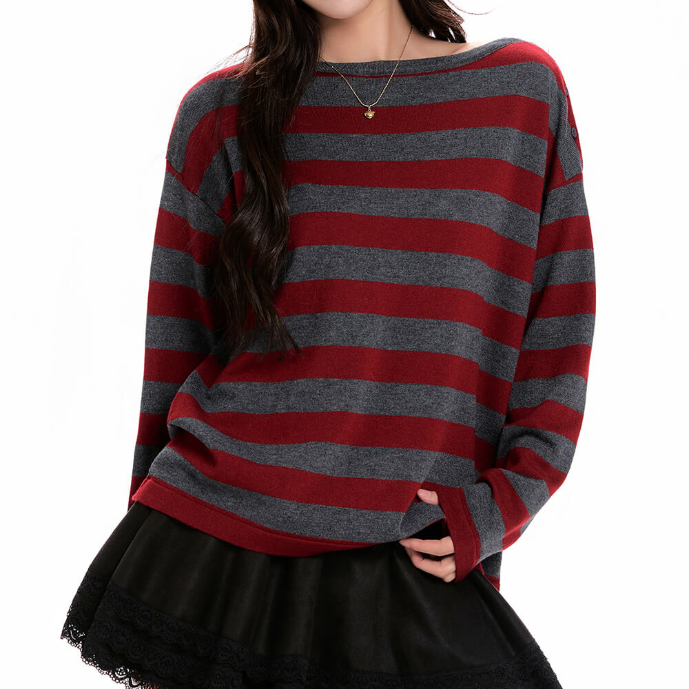 grunge striped long sleeve boogzel clothing