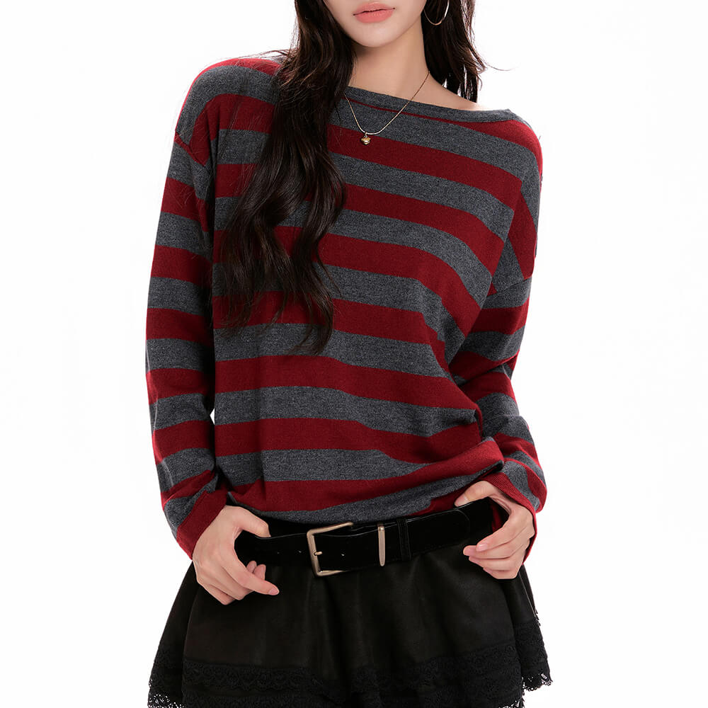 grunge striped long sleeve boogzel clothing