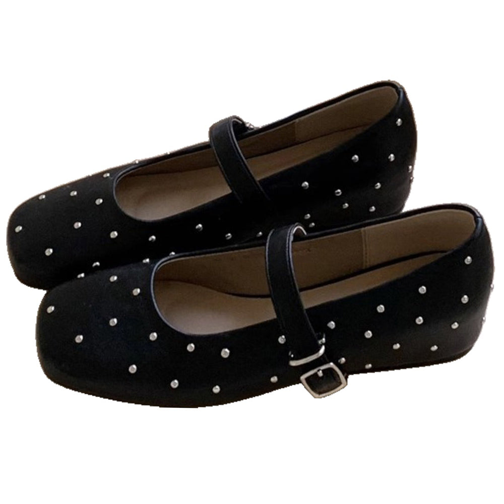 grunge studded ballet flats boogzel clothing