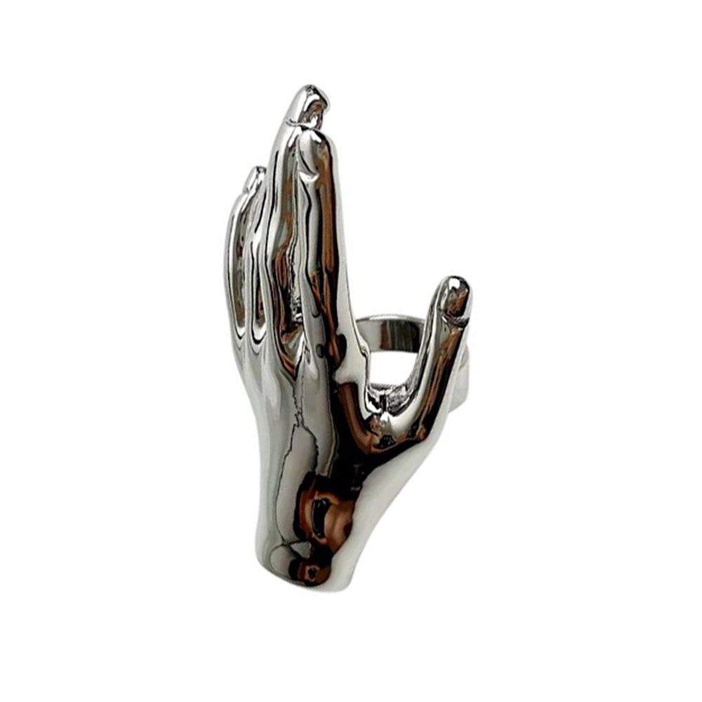 Hand Shape Rings Hand Shaped Ring | AESTHETIC ACCESSORIES – Boogzel Clothing