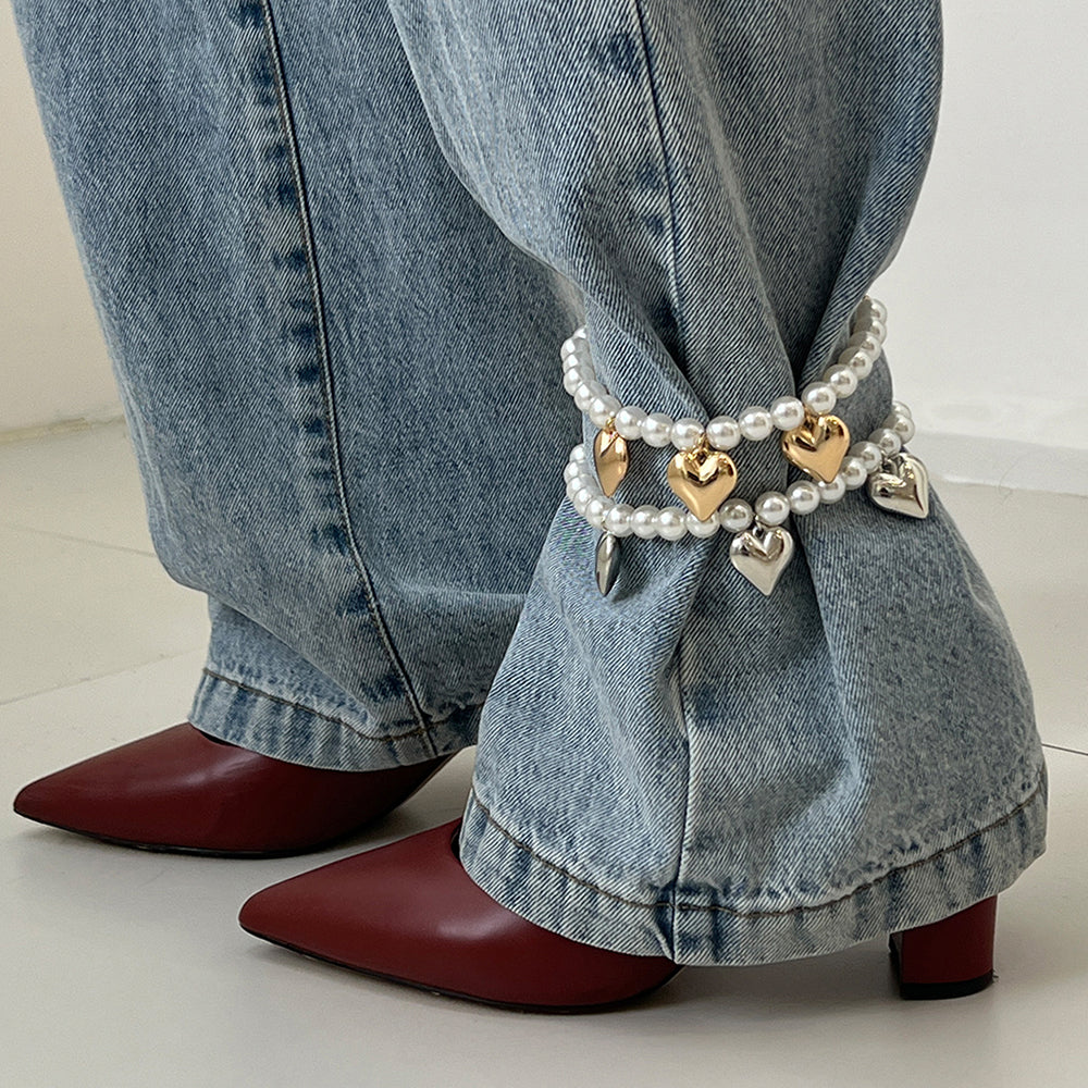 heart ankle bracelet boogzel clothing