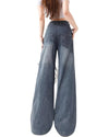 Love Knot Knee-Heart Denim Pants - aesthetic jeans