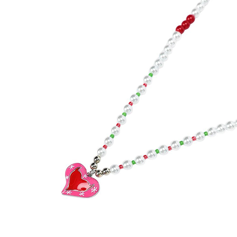 heart beaded necklace boogzel clothing