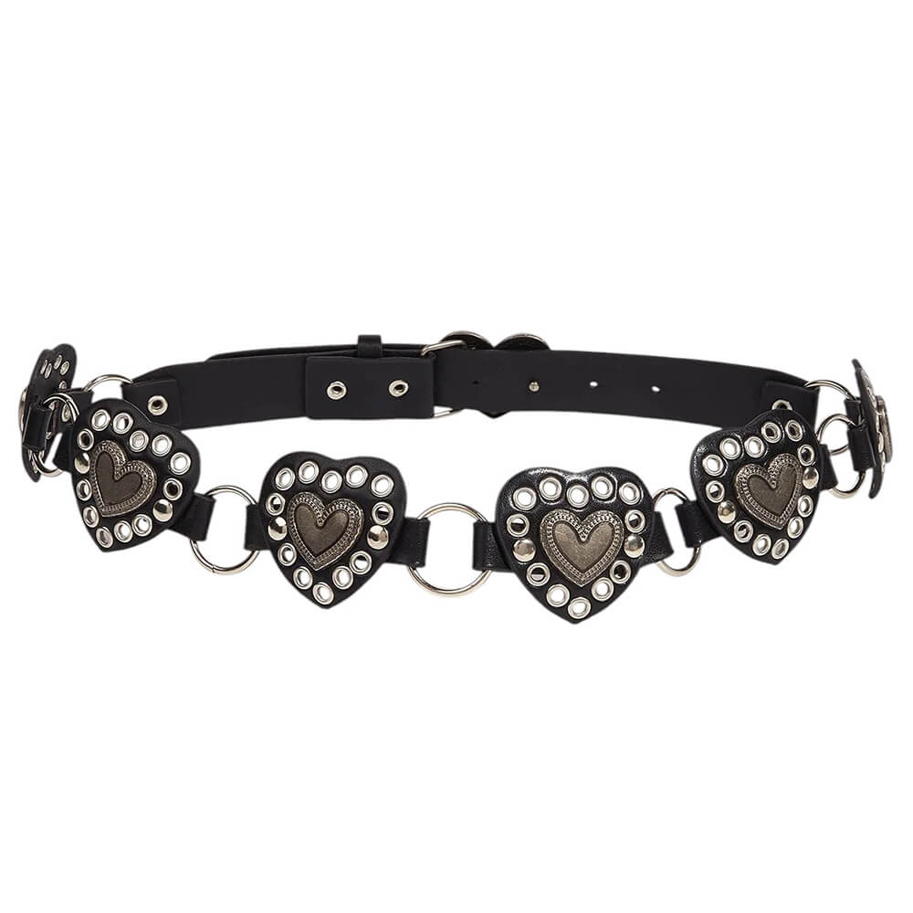 heart buckle leather belt boogzel clothing
