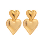 heart chunky earrings boogzel clothing