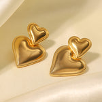 heart chunky earrings boogzel clothing