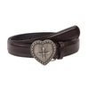 heart buckle brown leather belt boogzel clothing