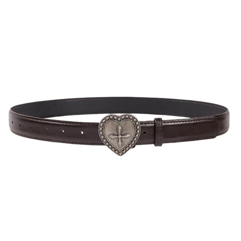 heart buckle leather belt boogzel clothing