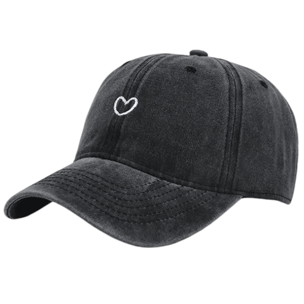 heart embroidery baseball cap boogzel clothing