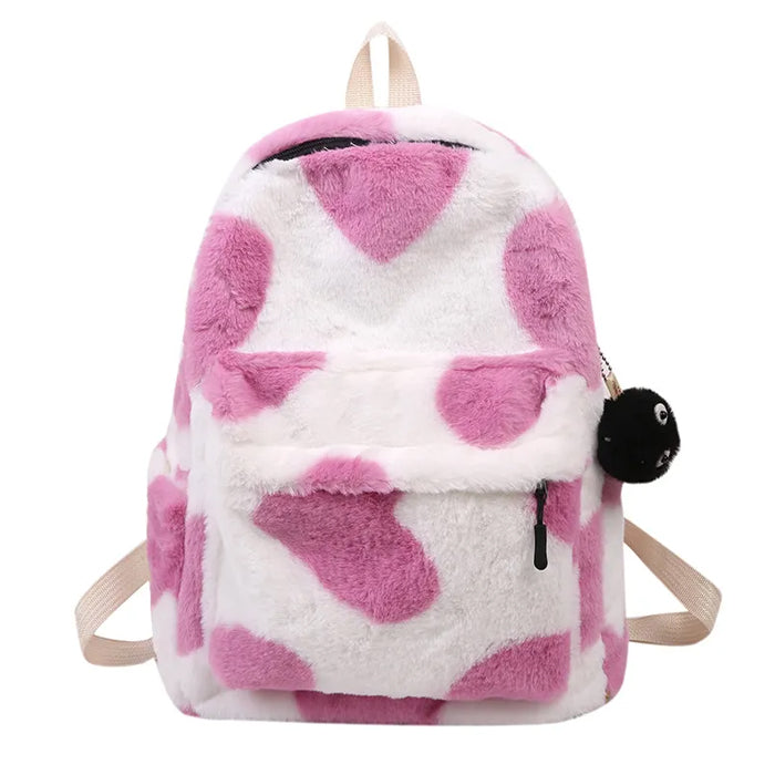 heart fuzzy backpack boogzel clothing