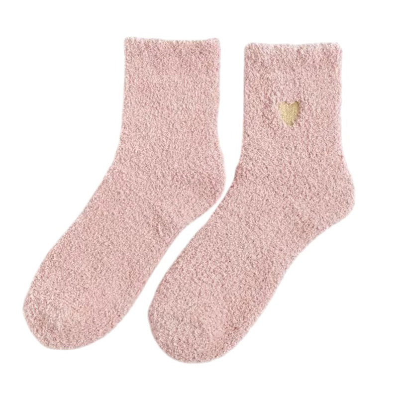 heart fuzzy socks boogzel clothing