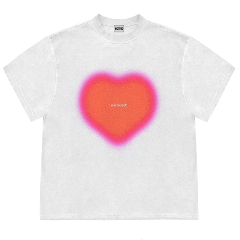 heart print graphic tee boogzel clothing