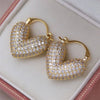 heart rhinestone earrings boogzel clothing