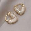 heart rhinestone earrings boogzel clothing