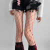 heart rhinestone fishnet tights boogzel clothing