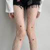 heart rhinestone fishnet tights boogzel clothing