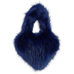 fur heart shape bag boogzel clothing