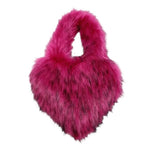 fur heart shape bag boogzel clothing