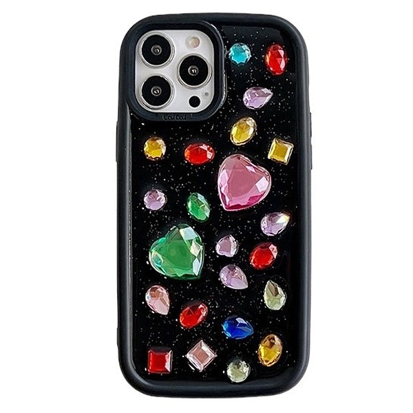 hearts rhinestone iphone case boogzel clothing