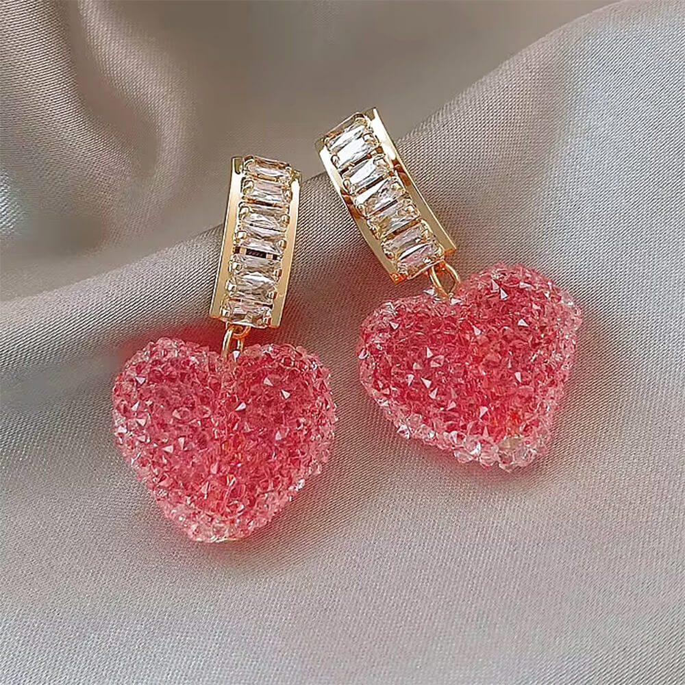 heart sugar candy earrings boogzel clothing