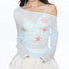 hibiscus flower one shoulder top boogzel clothing