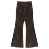 high-waisted leopard flare jeans boogzel clothing